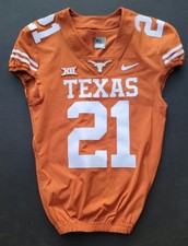 Nike Texas Longhorns Authentic Game Used Jersey Football Sz 40 M Orange #21 picture