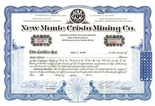 New Monte Cristo Mining Co. - Death Valley signed by swindler C. C. Julian  1928 picture