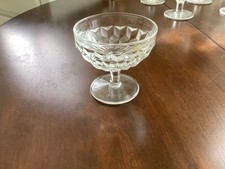 fostoria american glassware clear 2056 Low Compote-sherbet. picture