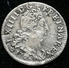 FRANCE. Louis XIV “The Sun King” 1643-1715. Silver 5S  5 Sols, 1704-BB, NGC XF picture