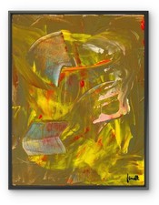 FINELLI ORIGINAL Bold Raw Colorful Urban painting Contemporary 11x14 COA G22N picture