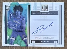 2022-23 Panini Impeccable Jaylin Williams RC Rookie Auto /25 Thunder SSP picture