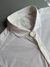 Finamore Napoli Jersey Cotton Dress Shirt Size 42 / 16.5 bs77 picture