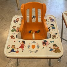 VTG 1963 Mattel Chatty Cathy Play Table On Wheels Hawthorne CA USA **TLC Strap picture