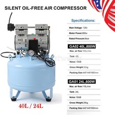 40L/24L Portable Dental Air Compressor Medical Oil Free Silent Air Pump 110V picture
