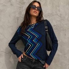 Rafaella Geometric Print Tunic Top Women's Medium picture