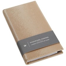 Hallmark Beautiful Textured Taupe Password Keeper, 3.25