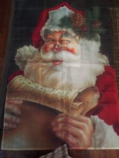 Santa Holding Naughty or Nice List Large Nylon Flag 28X40 picture