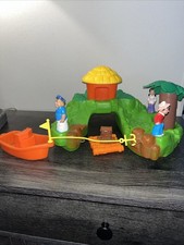 Playskool 1977 Vintage Gilligan's Floating Island Playset NICE Complete picture