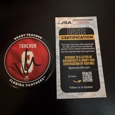 Brady Tkachuk Signed Autographed Limited Edition Florida Panthers Puck JSA COA picture