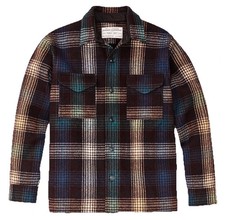 Filson Mackinaw Wool Jac Shirt Black Coffee Multi Plaid 24oz USA Made Size S New picture