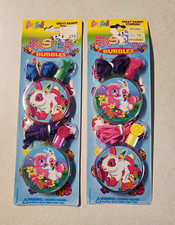 VTG Lisa Frank Easter Bubbles Necklace Lot of 2 New Sealed 90s Bunny Lamb Rare picture