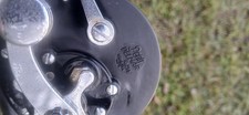 Vintage Rod&Reel combo Pinn DELMAR#285 Fishing Reel With SOUTH BEND CATFISH Pole picture