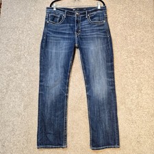 BKE Henry Jeans Mens 36x30 Blue Regular Straight Stretch picture