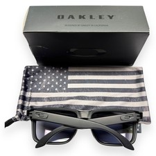 Oakley Holbrook Sunglasses OO9102-E555 Matte Black USA Flag Logo w/Pouch picture