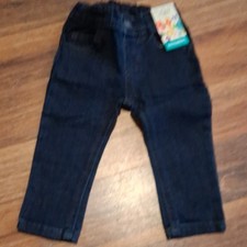 Wonder Nation Unisex Baby/Toddler Pull-On Elastic Waist Denim Jeans Blue 12M picture