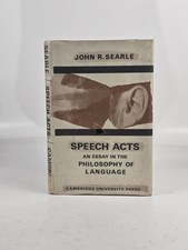 Speech Acts by John R. Searle 1969 Edition HC Book picture