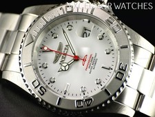 Rare New Invicta 42mm Men's 200m Pro Diver NH35A Automatic White Dial SS Watch picture