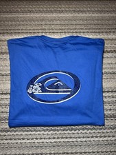 Vintage Quicksilver T Shirt XL Mens Y2K 90s Surf Skate Hawaii Flowers Tee Blue picture