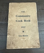 1937 Community Cook Book Cyrus Minnesota Vintage Recipes Handwritten Ephemera picture