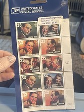 MNH vintage Broadway musical (1993) and Broadway songwriters (1999) stamps picture