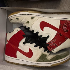 Nike SB Dunk High Varsity Red/White Skateboarding Shoes US 9.5 picture