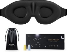 MZOO Luxury Sleep Eye Mask for Side Sleeper Men 1 Count (Pack of 1), A-black picture