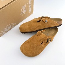 Birkenstock x Stussy Men's and Women's Boston Caramel Suede Wide Clog EU37-45 picture