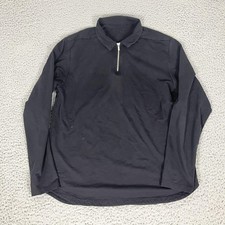 BYLT Pullover Mens Large Black 1/4 Zip Long Sleeve Casual Stretch Jersey Top picture