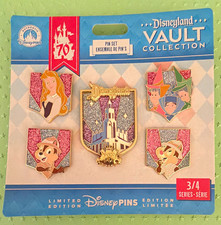 Disney Disneyland 70th Anniversary Glitter Limited Edition Pin Set 3/4 picture