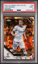 2021-22 Topps Chrome Sapphire Luka Modric Orange Refractor /50 PSA 9 #85 picture