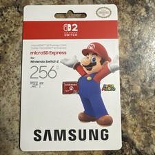 Samsung 256GB MicroSD Express Card for Nintendo Switch 2 New and Sealed picture