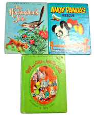 Vtg Tiny Tot Tale Childrens Book Lot Whitman Mockingbird Andy Panda Mother Goose picture