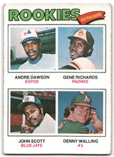 1977 Topps ANDRE DAWSON / GENE RICHARDS / JOHN SCOTT / DENNY WALLING #473 RC picture