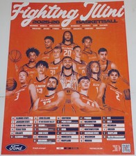 Official Illinois Fighting Illini 2025/2026 basketball poster Mirkovic  Wagler picture