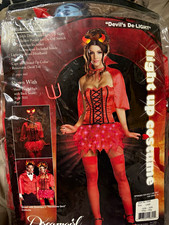 Dreamgirl Devil Dress Costume L Red/Black Polyester LED Light Up Style 6498 picture
