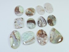 317Cts. Natural Aquaprase Mix Shape Cabachon Loose Gemstone 12 Pcs Lot M588 picture