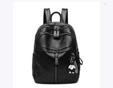 Luxury Waterproof Women’s Leather Black Backpack picture