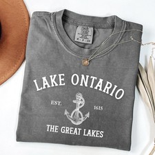 FREESHIPPING Lake Ontario Est 1615 Shirt, Lakes Vintage Tee HOT picture