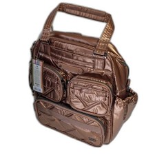 NWT Lug Legacy Mini Puddle Jumper Convertible Backpack Tote Metallic Chai QVC picture