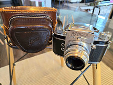 Ihagee Exa 35mm Film Camera w/ Meritar 50mm f/2.9 Lens & Case Tested Read  picture