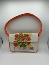 STAUD Tommy Beaded Bag, California Poppy in great pre-owned condition picture