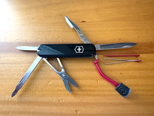 Victorinox Swiss Army Knife Executive SS Black w/Scissor Screw 1980s Rare 74mm picture