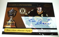 2010-11 AWARDS CONTENDERS JAMES NORRIS TROPHY ZDENO CHARA 18/50 AUTO BRUINS #10 picture