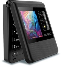 Logic Z1L 4G VoLTE Senior Flip Phone GSM Unlocked Dual Sim- Black - New picture