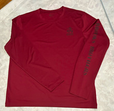Brooks Brothers Men's M Red Long Sleeve Crew Neck Graphic Logo Jersey T-Shirt picture