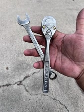 Vintage Plomb PLVMB 5249 3/8 Ratchet w/ Brass Screws & 1218 Open Ended Wrench picture