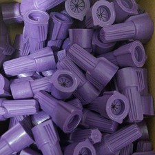 IDEAL Twister Twist-On Wire 20 Pcs  Connectors Al/Cu Purple 30-265 1 Pin/1 Port picture