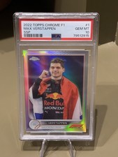 2022 Topps Chrome F1 - Celebrations Image Variation Max Verstappen #1 SSP PSA 10 picture