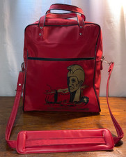 Vintage Hawaiian King Kamehameha Vinyl Bowling Bag/ W Shoulder Strap picture